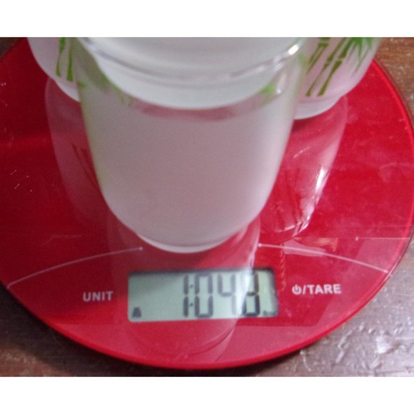 4 Vtg Frosted Bamboo Juice/Milk Tumbler Tapered Bottom Glasses 4" - Picture 9 of 9